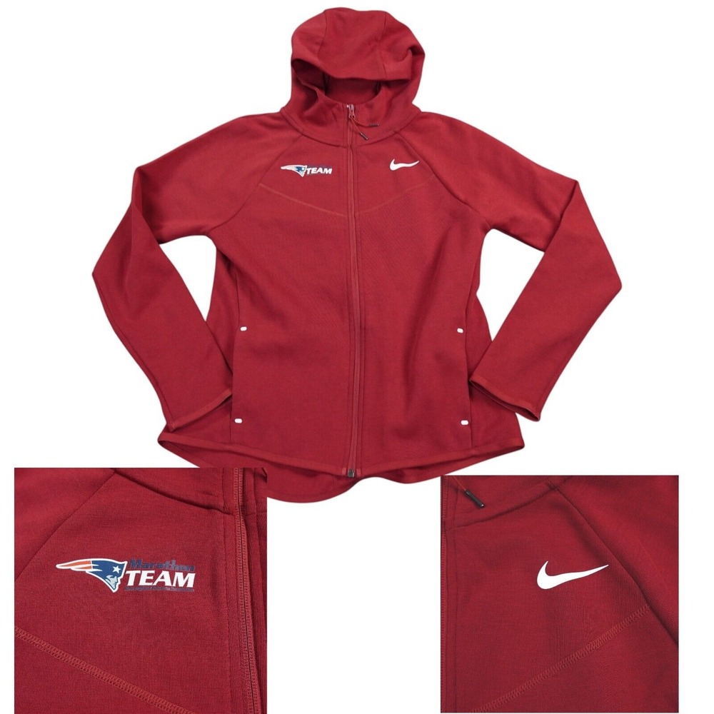 Nike Patriots Marathon Team Hoodie Small Burgundy Windrunner‎ Tech Fleece